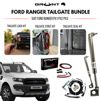 Grunt 4x4 Tailgate Lock + Strut + Seal Bundle - Ford Ranger PX/PX2/PX3