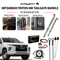 Grunt 4x4 Tailgate Lock + Strut + Seal Bundle - Mitsubishi Triton MR 2019-2023