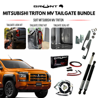 Grunt 4x4 Tailgate Lock + Strut + Seal Bundle - Mitsubishi Triton MV 2023-2025