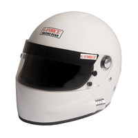 G-Force Helmet Side Draft Full Face White Cooltec Lining Snell Sa2010 Small Each