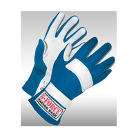 G-Force Gloves G1 Single Layer Nomex/Leather Medium Blue Pair SFI 3.3/1