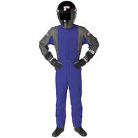 G-Force Driving Race Suit 2 Tone Colour Multi Layer Suit Large Blue