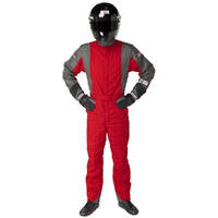 G-Force Driving Race Suit 2 Tone Colour Multi Layer Suit Large Red