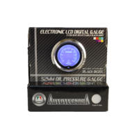 Autotecnica Oil Pressure Electronic LCD Digital Gauge Black 7 Colour 52mm GLCO