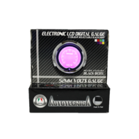 Autotecnica Voltmeter Electronic LCD Digital Volt Gauge Black 7 Colour 52mm GLCV