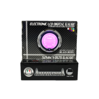 Autotecnica Voltmeter Electronic LCD Digital Volt Gauge Black 7 Colour 52mm GLCV