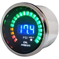 Autotecnica Electronic Oil Pressure Gauge LCD Digital Dual Display Black 52mm GLDO