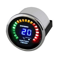 Autotecnica Electronic Water Temperature Gauge LCD Digital Dual Display Black 52mm GLDT