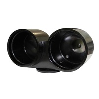 Autotecnica Billet Aluminium Twin Gauge Holder Cups Pod 52mm 60mm Black GP6B