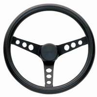 Grant 13-3/4" Classic Series Steering Wheel Black 3 Spoke, Black Foam Grip. 3-1/2" Dish