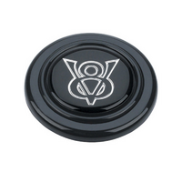 Grant Black Horn Button Suit Signature Series Steering Wheels With Chrome Ford V8 Logo