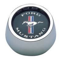 Grant Polished Horn Button Suit Classic & Challenger Steering Wheels With Ford Mustang Logo