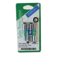 Gardener-Westcott Chrome Hex Long Water pump Bolt Kit Suit SB & BB Chev With Bowtie Logo