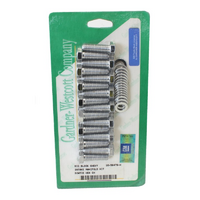 Gardener-Westcott Chrome Hex Intake Manifold Bolt Set Suit BB Chev With Bowtie Logo
