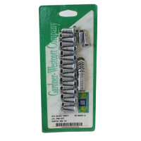 Gardener-Westcott Chrome Hex Oil Pan Bolt Set Suit BB Chev With Bowtie Logo