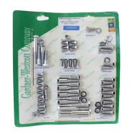 Gardener-Westcott Polished S/S Hex Engine Dress Up Kit Suit SB Chev With Standard EXhaust Headers & Bowtie Logo