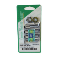 Gardener-Westcott Chrome Hex Intake Manifold Bolt Set Suit SB Chev Vortec With Bowtie Logo 86-On