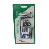 Gardener-Westcott Chrome Hex Intake Manifold Bolt Set Suit for Ford 302-351 Cleveland With for Ford Oval Logo