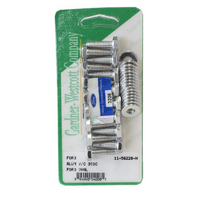 Gardener-Westcott Chrome Hex Aluminium Valve Cover Bolt Set Suit for Ford 302-351 Cleveland With for Ford Oval Logo