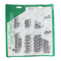 Gardener-Westcott Chrome Hex Engine Dress Up Kit Suit SB Chev With Headers & Flame Logo