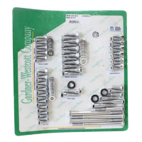 Gardener-Westcott Polished S/S Hex Engine Dress Up Kit Suit SB Chrysler With Headers & Mopar Logo
