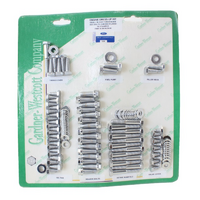 Gardener-Westcott Polished S/S Hex Engine Dress Up Kit Suit SB for Ford 289-302 With Headers & for Ford V8 Logo