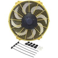 Hayden Electric Fan Single 16 in. Diameter Puller 1 500 cfm Yellow Shroud Plastic Each