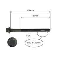 Platinum cylinder head bolt set for Ford Falcon EA EB ED EF EL AU 4.0 SOHC HBS0184