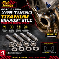 High Energy Ford Barra XR6 Turbo Titanium Exhaust Stud Kit M10x1.5 53mm 