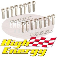 High Energy Stainless Steel Rocker Valve Cover Bolts X 16 for Ford 302 351