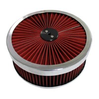 Autotecnica Washable 14" High Flow Air Filter Assembly 3" Recessed Base HFL14R