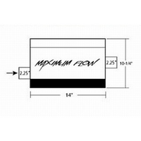 Hooker Maximum Flow Muffler 2-1/4" Offset Inlet With 2-1/4" Center Outlet