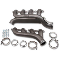 Hooker Turbo Exhaust Manifolds Suit GM LS Series, Universal Fit, Natural Cast Finish
