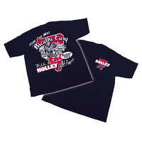 Holley T-Shirt Cotton Double Pumper Navy Men's Large HL10010-LGHOL