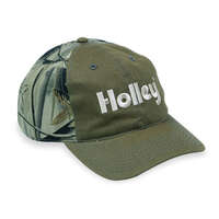 Holley Hat Ball Cap Style Twill Camouflage White Logo Hook-and-Loop Closure One Size Fits All HL10018HOL