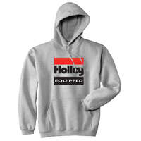 Holley Sweatshirt Pullover Hooded Gray Logo Men's Small HL10023-SMHOL
