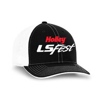Holley Cap LS Fest Flexfit Black/White Large HL10091-LGHOL