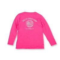 Holley T-Shirt Long Sleeve Cotton Pink Speed Shop Ladies' Small HL10105-SMHOL