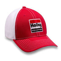 Holley Hat Equipped Flex Mesh Large Red/White HL10161-LGHOL
