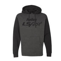 Holley Hoodie Pullover LS Fest Cotton Men's Small Black/Gray HL10177-SMHOL