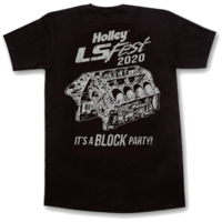 Holley T-Shirt 2020 LS Block Party Youth Black Small HL10260-SMHOL