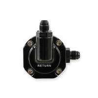 Holley Fuel Pressure Regulator Billet Aluminium Black Anodised Inline Return 59.5 psi -6 AN Male Threads HL12-893