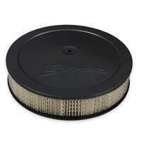 Holley Air Cleaner 14 in. Dia. 3 in. Height White Paper Black Stamped Steel HL120-531
