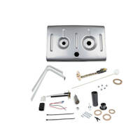 Sniper Fuel Tank 16 Gallon 400 LPH 73-10 Ohms Gasoline Universal Steel Silver Powdercoated Kit