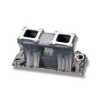 Weiand Intake Manifold Carb Hi-Ram 10.12/10.93 in. Height 2800-8000 RPM BBC V8 Satin Each