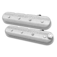 Holley Valve Cover Dominator Tall Height GM LS Engines Cast Aluminum Natural Pair HL241-118