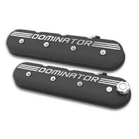Holley Valve Cover Dominator Tall Height GM LS Engines Cast Aluminum Satin Black Machined Pair HL241-120