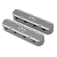 Holley Valve Cover Vintage Series 3.75 in. Height GM LS Engines Cast Aluminum Natural Pair HL241-170