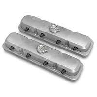 Holley Valve Cover Pontiac 4.125 in. Height GM LS Engines Cast Aluminum Natural Pair HL241-190