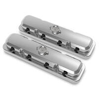 Holley Valve Cover Pontiac 4.125 in. Height GM LS Engines Cast Aluminum Polished Pair HL241-191